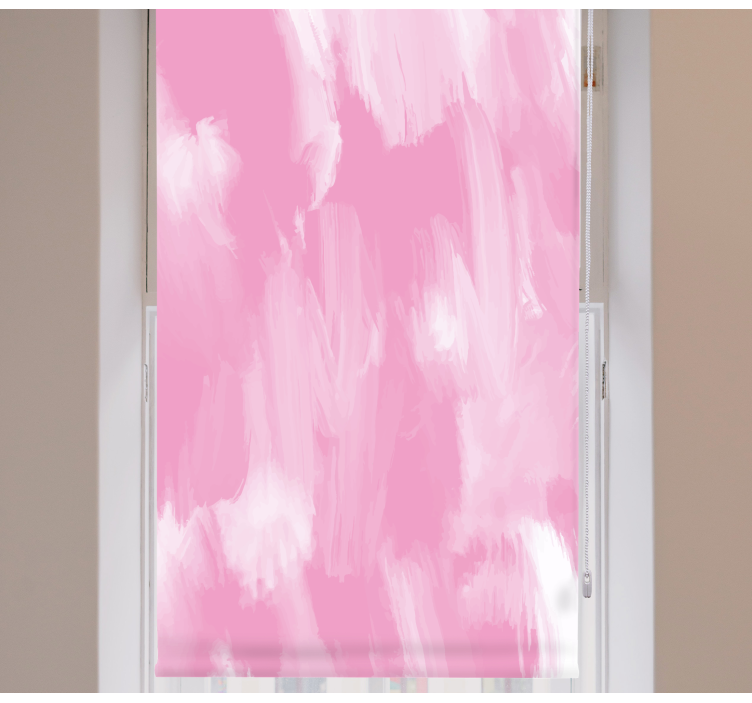 Rollo Fenster mit Muster zarte rosa striche - TenStickers