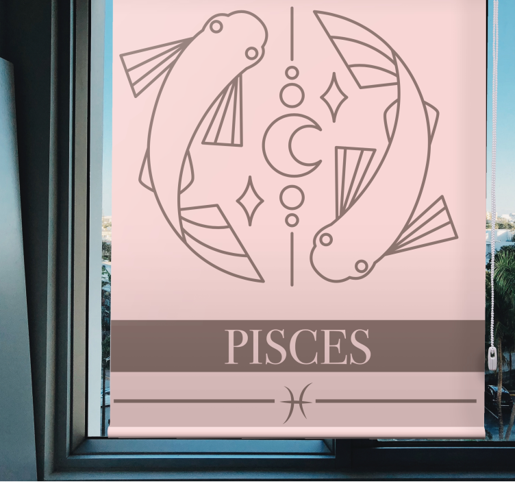 Rollo Fenster mit Namen sternzeichen fische - TenStickers