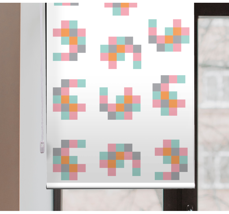 Rollo Fenster Originell pixelige geometrische muster - TenStickers