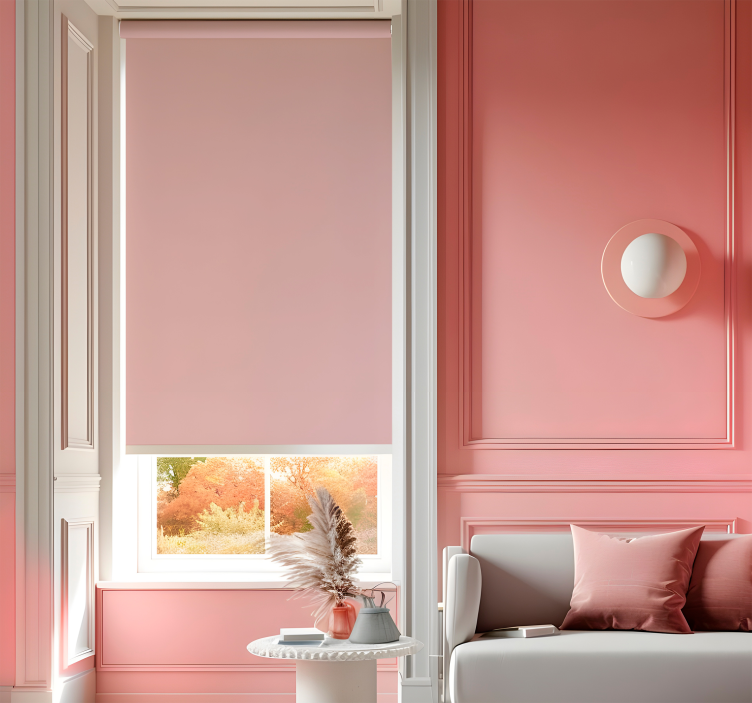 Rollo Fenster Pink flaches rosa pastell - TenStickers