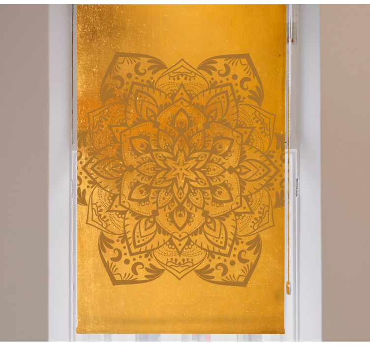 Rollo Fenster Zen spirituelles goldenes mandala - TenStickers