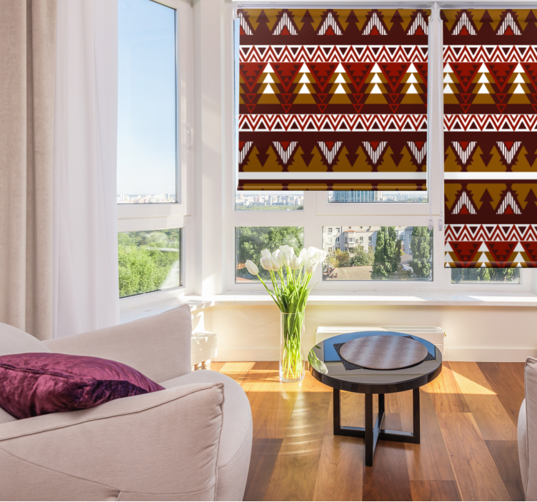 Rollo Fenster skandinavisch geometrisches waldmuster - TenStickers