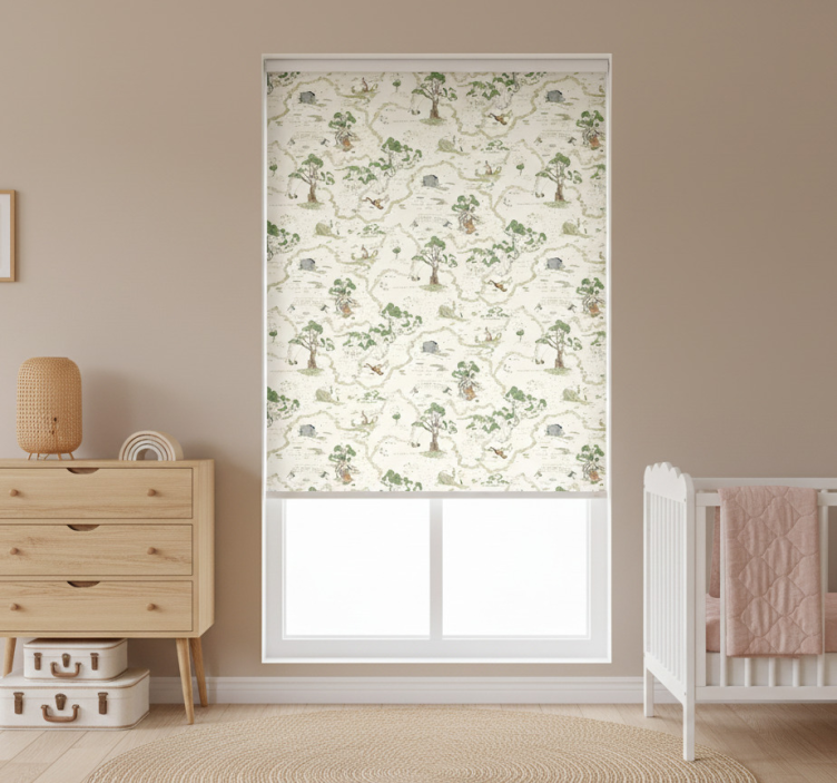 Rollo fenster skandinavisch abstrakte waldmotive - TenStickers