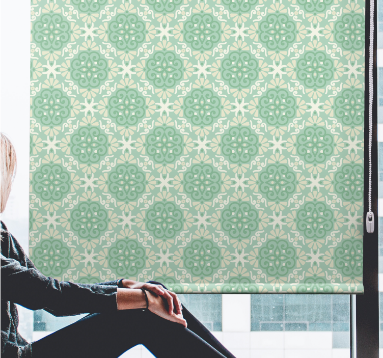 Rollo fenster blumenmuster mit aufwendigen pflanzenmotiven - TenStickers