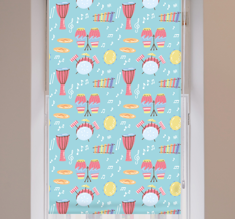 Rollo Fenster Originell musikinstrumentenmuster - TenStickers