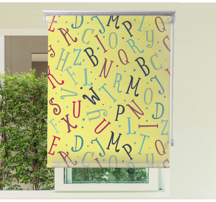 Rollo Fenster Spruch bunte buchstaben des alphabets - TenStickers