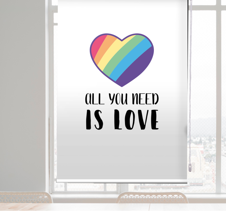 Rollo Fenster Spruch alles was du brauchst ist liebe - TenStickers
