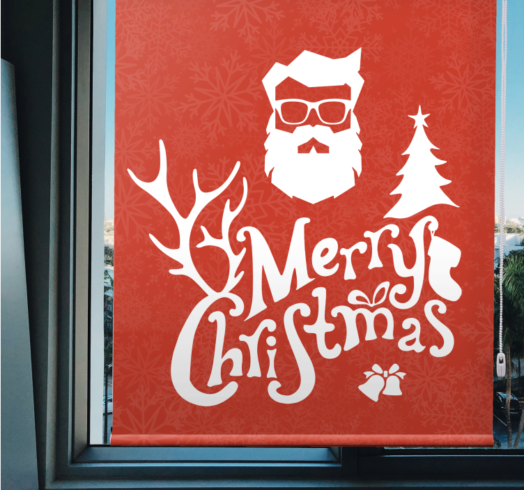 Rollo Fenster Spruch weihnachtsmann-gruß - TenStickers