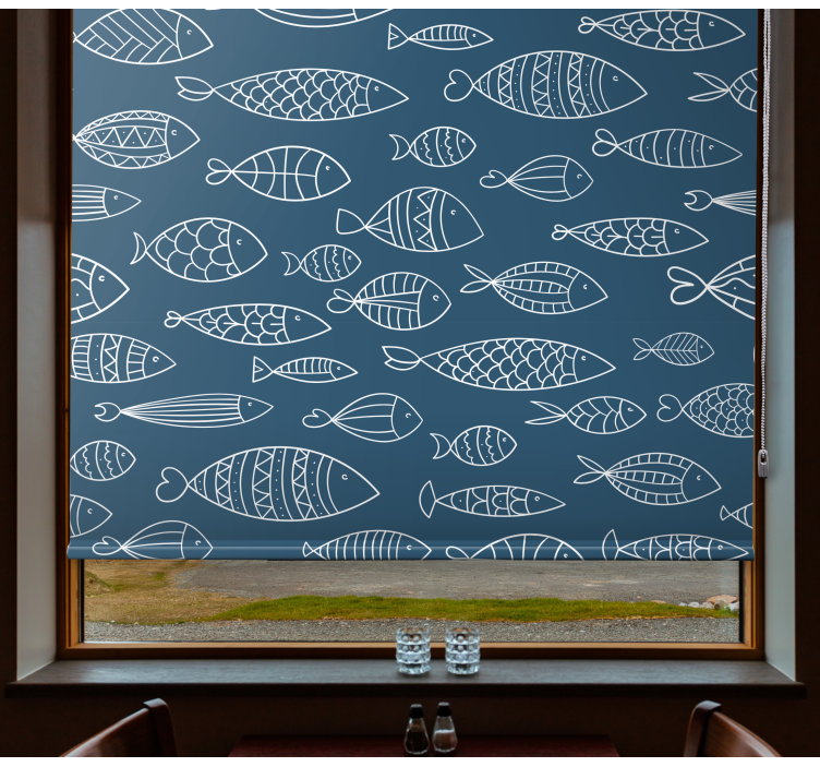Rollo Fenster Tiere fischmusterdesign - TenStickers