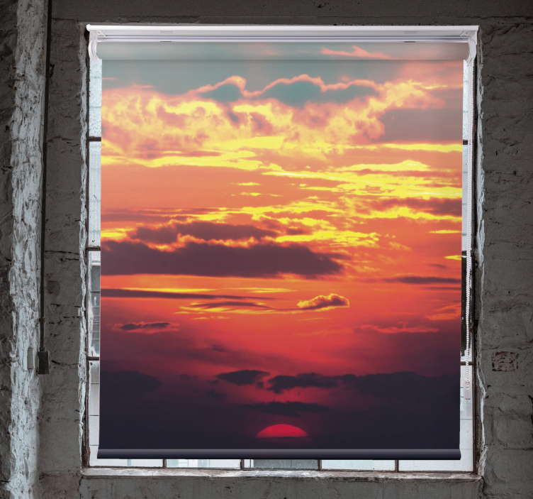Rollo Fenster Wolken ruhiger blick auf den sonnenuntergang - TenStickers