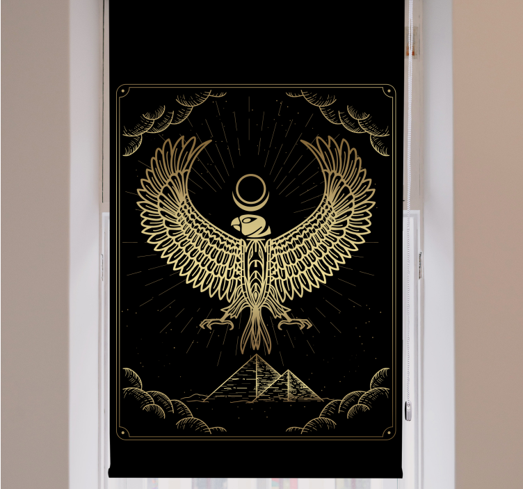 Rollo Fenster Originell goldenes falkensymbol - TenStickers