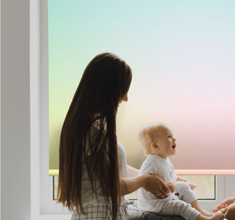 Rollo Fenster Zeichnung sanfter farbverlauf, ruhig - TenStickers