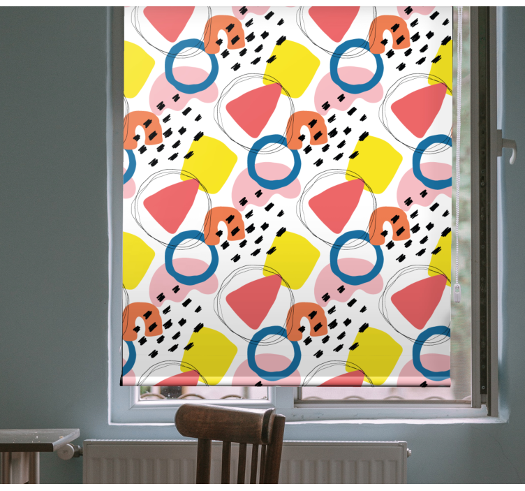 Fenster Rollo Modern skurrile geometrische muster - TenStickers