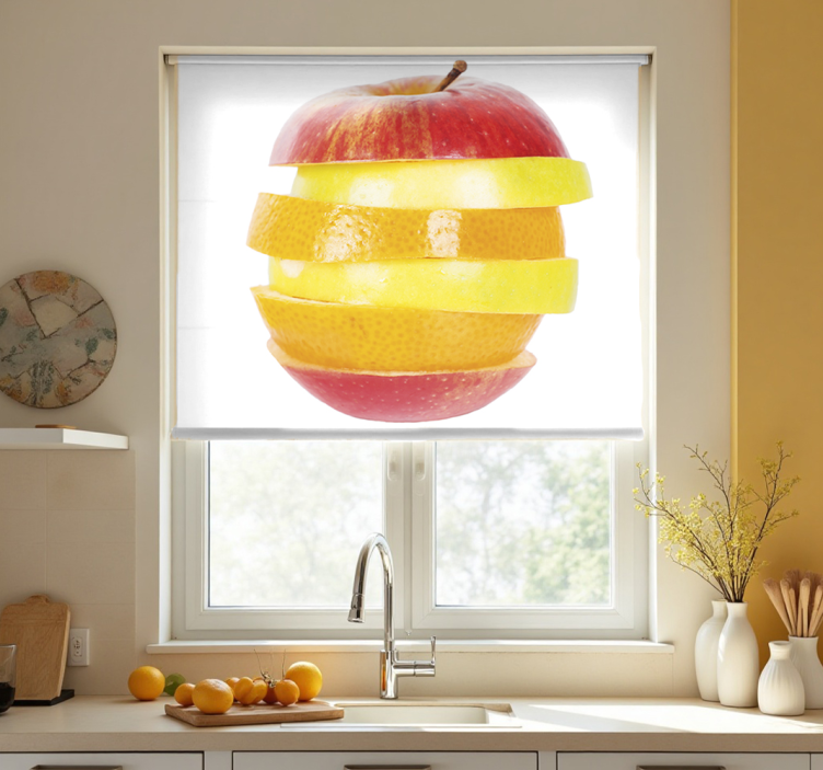 Rollo für Küche geschnittener apfel - TenStickers