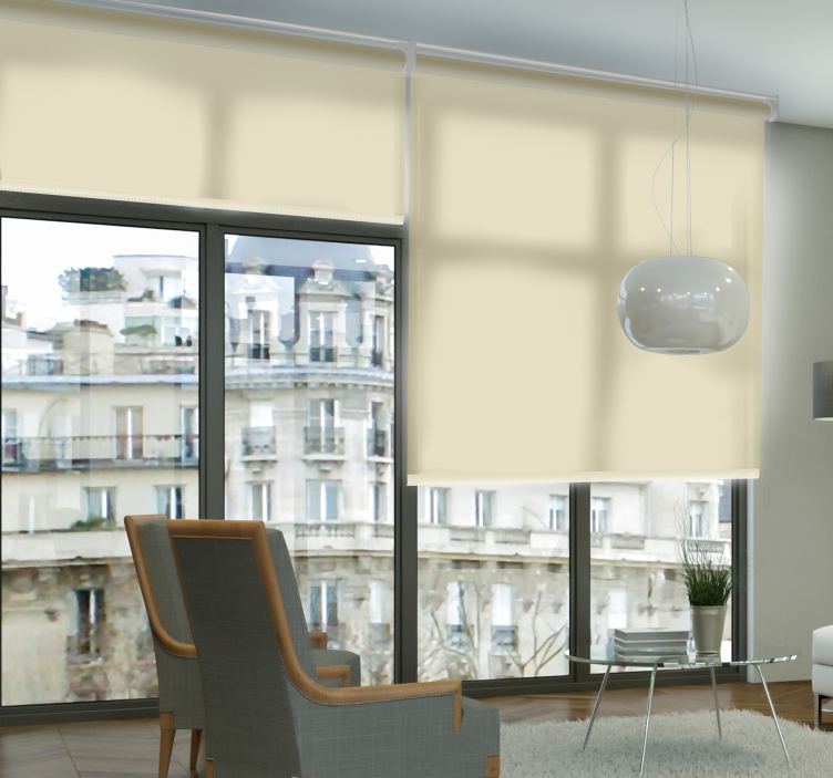 rollo fürs Schlafzimmer Beige durchscheinend - TenStickers