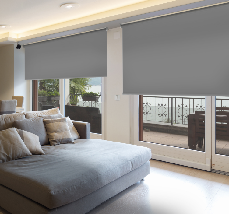 rollo fürs Schlafzimmer Dunkel grau Blackout - TenStickers