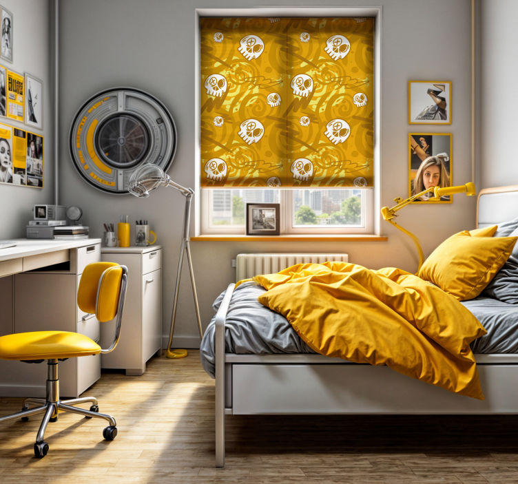 Rollos Jugendliche Graffiti Totenkopf - TenStickers