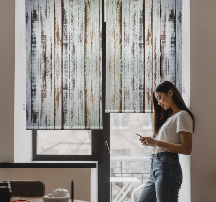 rollo mit Textur und Muster Holzstreifen - TenStickers