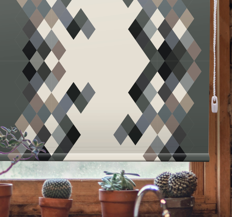 Rollo für Küche modern Farbblöcke in Grautönen - TenStickers