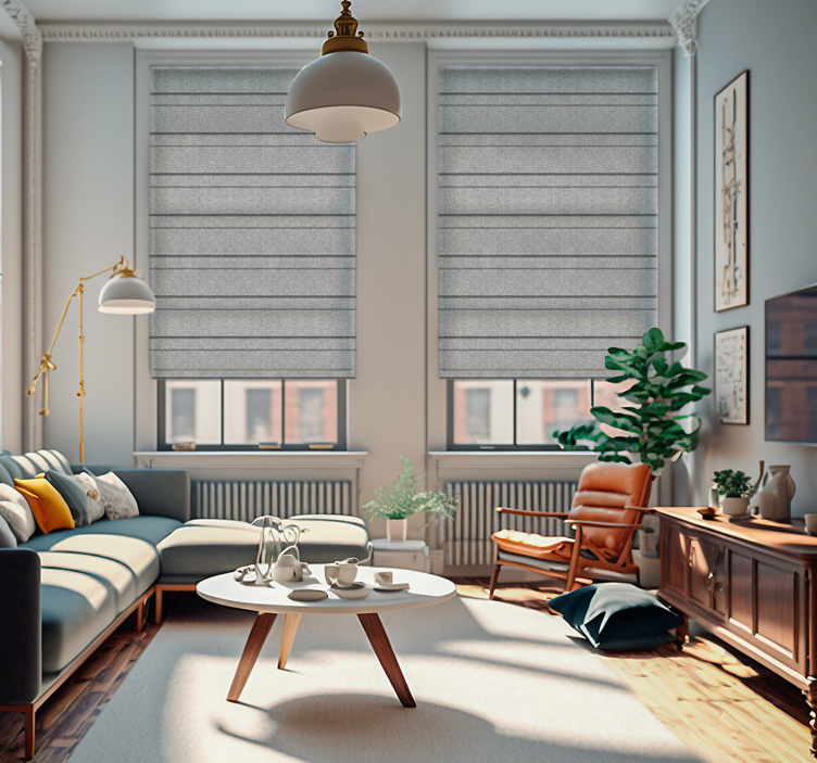 Rollos fürs Wohnzimmer graue Streifen - TenStickers