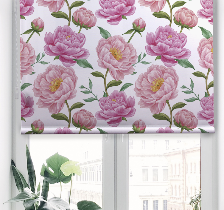 Blumen Rollo klassisches rosa - TenStickers