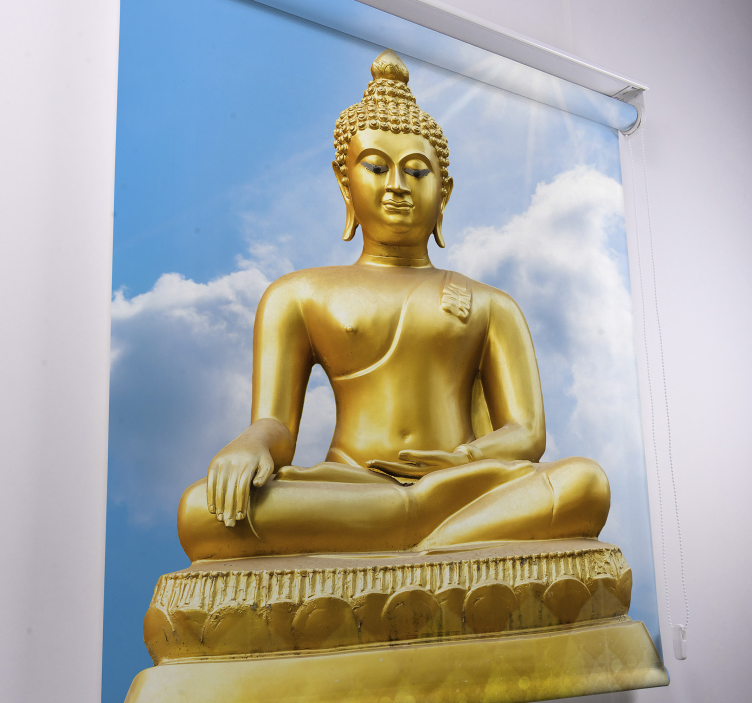 Sonniger Buddha Zen Blau Rollo - TenStickers