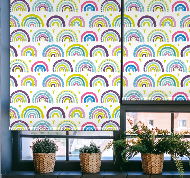 Weitere Fenster Rollos bunte regenbogenmuster - TenStickers