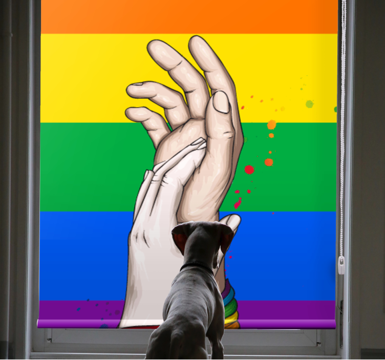 Weitere Fenster Rollos hände mit regenbogen - TenStickers