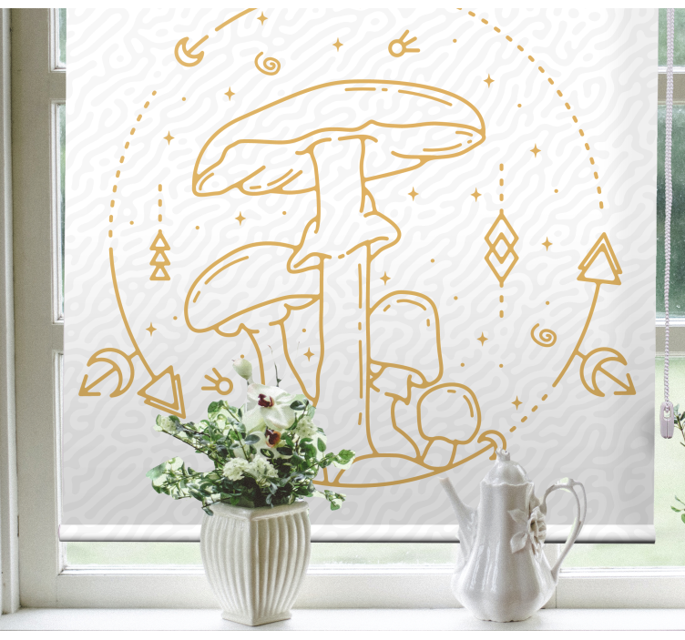Weitere Fenster Rollos pilze und geometrie - TenStickers