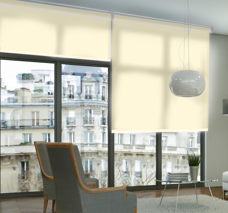 Wohnzimmer Rollos Camelfarbe durchscheinend - TenStickers