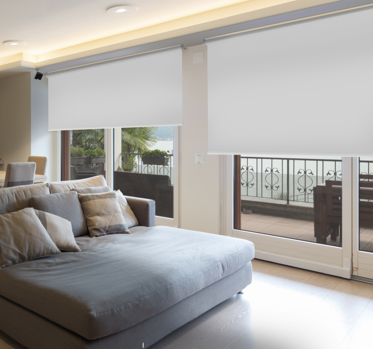 Wohnzimmer Rollos Weiß Blackout - TenStickers