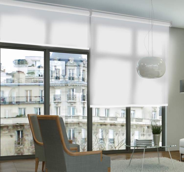 Wohnzimmer Rollos Weiß durchscheinend - TenStickers