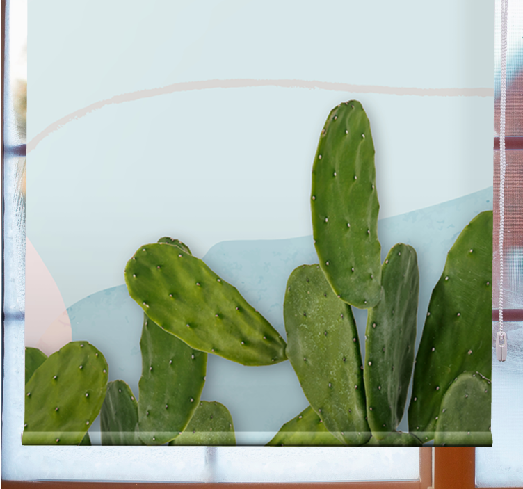 Rollo mit Zeichnungen Formen im "kawaii"-stil mit kaktus - TenStickers