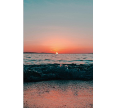 Rollo Fenster Badezimmer Sonnenuntergang am Strand - TenStickers