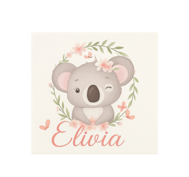 Rollo Fenster mit Namen koala mit Bezeichnung - TenStickers