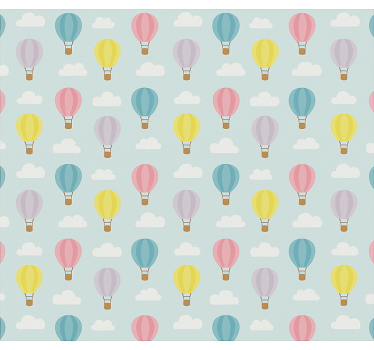 Rollo Fenster Kinderzimmer blaue heißluftballons - TenStickers