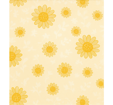 Rollo Fenster Kinderzimmer gelbes sonnenblumenmuster - TenStickers