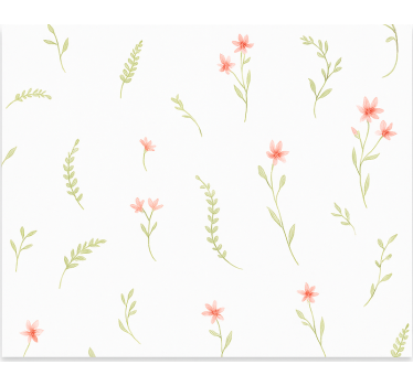 Rollo Fenster Kinderzimmer pastellfarbene wiesenblumen - TenStickers