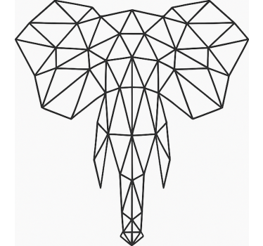 Rollo Fenster Jugendzimmer moderner geometrischer elefant - TenStickers