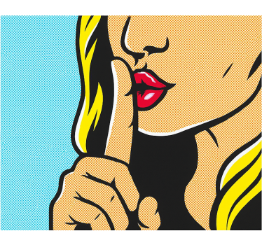 Rollo Fenster Jugendzimmer pop-art-mädchen zischt - TenStickers
