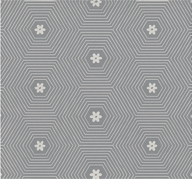 Rollo Fenster Jugendzimmer graues sechseck geometrisch - TenStickers