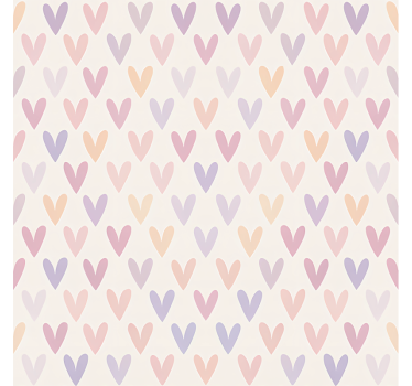 Rollo Fenster Jugendzimmer pastell herzmuster - TenStickers