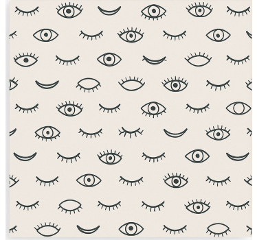 Rollo Fenster Jugendzimmer wimpern-augen-muster - TenStickers