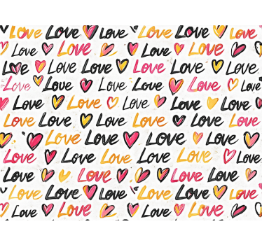 Rollo Fenster Jugendzimmer text „liebe, liebe, liebe“ - TenStickers