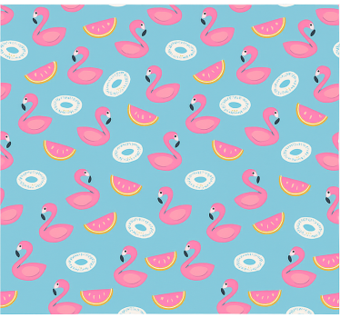 Rollo Fenster Jugendzimmer wassermelone und flamingos - TenStickers