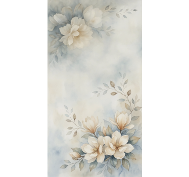 Rollo Fenster Jugendzimmer aquarell gracy blumen - TenStickers