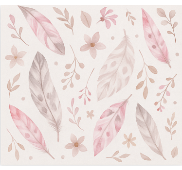 Rollo Fenster Jugendzimmer federn rosa - TenStickers