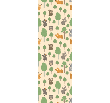 Rollo fenster kinderzimmer mit waldtiermotiv - TenStickers