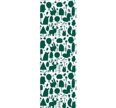 Rollo fenster kinderzimmer mit waldtier-silhouetten - TenStickers