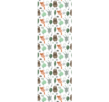 Rollo fenster kinderzimmer eichhörnchen bär hase - TenStickers